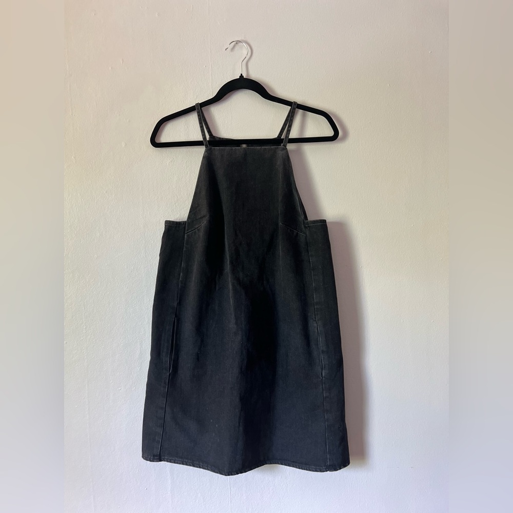 Topshop Moto Grey Denim Dress